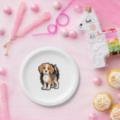 ビーグル犬Tシャツ ペーパープレート (パーティー)
