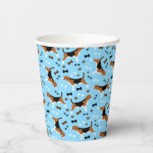 ビーグル狩りドッグビーグルパターンキュート 紙コップ (裏面)