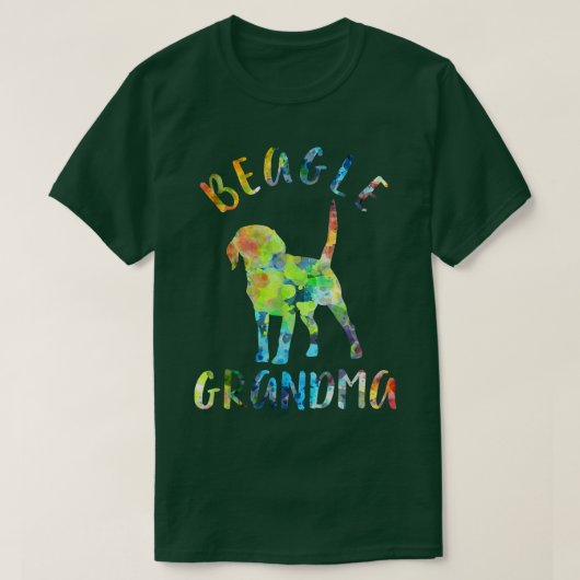 ビーグル祖母おもしろいビーグルオーナー  Tシャツ (デザイン正面)
