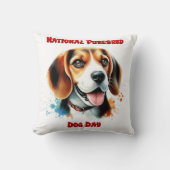 ビーグル祝ルの全国純血犬の日 クッション (正面)