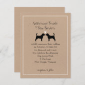 ビーグル結婚式招待状 招待状 (正面/裏面)