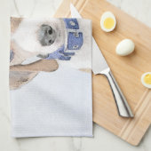 ビーグル絵画ーズ – かわいいオリジナルドッグアート キッチンタオル (四つ折り)