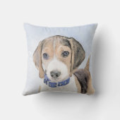 ビーグル絵画ーズ – かわいいオリジナルドッグアート クッション (裏面)