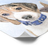 ビーグル絵画ーズ – かわいいオリジナルドッグアート ポスター (角)