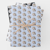 ビーグル絵画ーズ – かわいいオリジナルドッグアート ラッピングペーパーシート (インサイチュ)