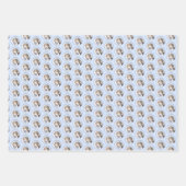 ビーグル絵画ーズ – かわいいオリジナルドッグアート ラッピングペーパーシート (正面)