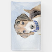 ビーグル絵画ーズ – かわいいオリジナルドッグアート 横断幕 (縦)