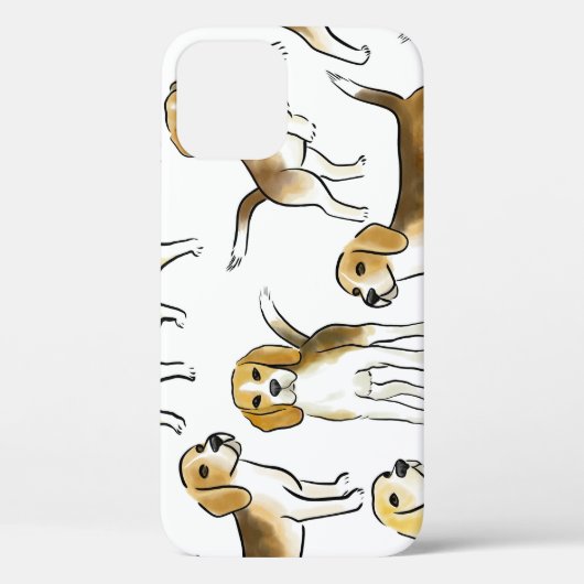 ビーグル美しい：水彩犬パターン Case-Mate iPhoneケース (裏面)