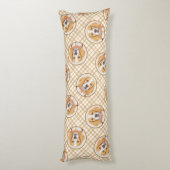 ビーグル英絵を描語のトリトリコラーかわいいドッグアート ボディピロー (裏面 (縦))