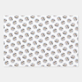 ビーグル英絵を描語のトリトリコラーかわいいドッグアート ラッピングペーパーシート (正面2)