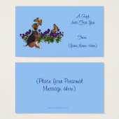 ビーグル蝶かわいいパーソナライズされたギフトカードラベル (正面&裏面)