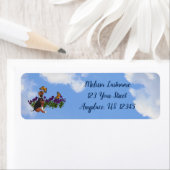 ビーグル蝶パンシーカワイドッグアドレス ラベル (インサイチュ)