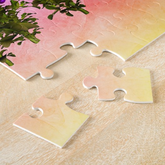 ビーグル蝶フラワーアジ感動的ュージ引用文 ジグソーパズル (側面)