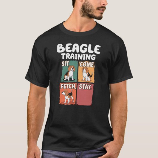 ビーグル訓練 Tシャツ (正面)