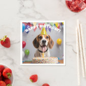 ビーグル誕生日パーティー スタンダードカクテルナプキン (インサイチュ)