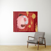 ビーグル豚_ピグ恋人 タペストリー (インサイチュ(横))