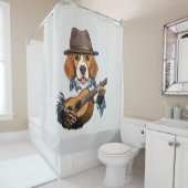 ビーグル遊ードッグのギタおもしろいー シャワーカーテン (インサイチュ)