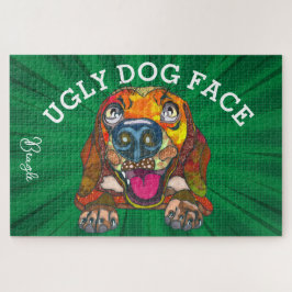 ビーグル醜い犬の顔1000ピース ジグソーパズル