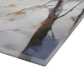 ビーグル雪のクリスマスを手放す カッティングボード (角)