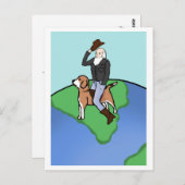 『ビーグル』のカウボーイ・ダーウィン ポストカード (正面/裏面)