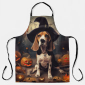 ビーグル カボチャ ハロウィン おばけ エプロン (正面)