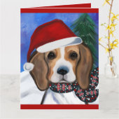 ビーグル カード (黄色い花)