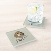 ビーグル ガラスコースター (アングル)