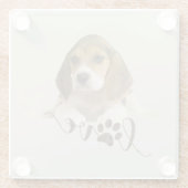 ビーグル ガラスコースター (裏面)