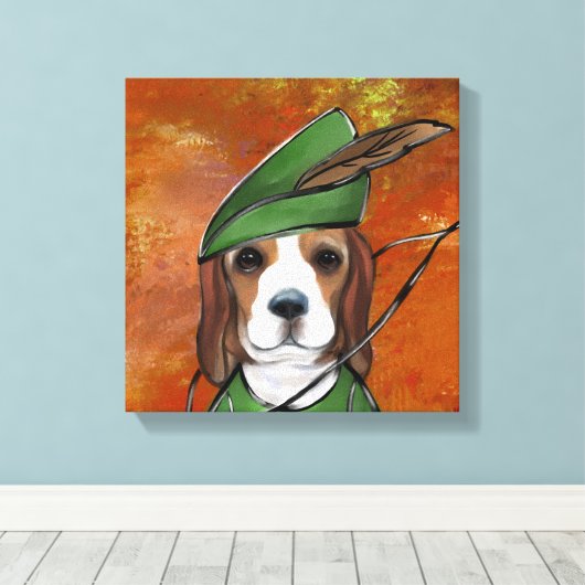 ビーグル キャンバスプリント (インサイチュ (ウッドフロア))