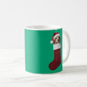 ビーグル クリスマス ストッキング コーヒーマグカップ (正面右)