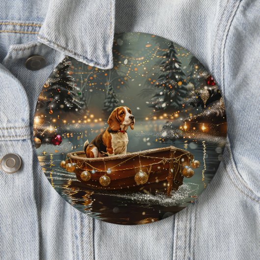 ビーグル クリスマス フェスティブボヤージュ 缶バッジ (インサイチュ)