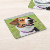 ビーグル スクエアペーパーコースター (アングル)