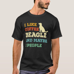 ビーグル・ドッグ・オーナー・ワン・ヴィンテージ – コーヒー好きの人 Tシャツ