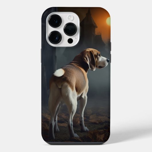 ビーグル ハロウィン おばけ iPhoneケース (裏面)