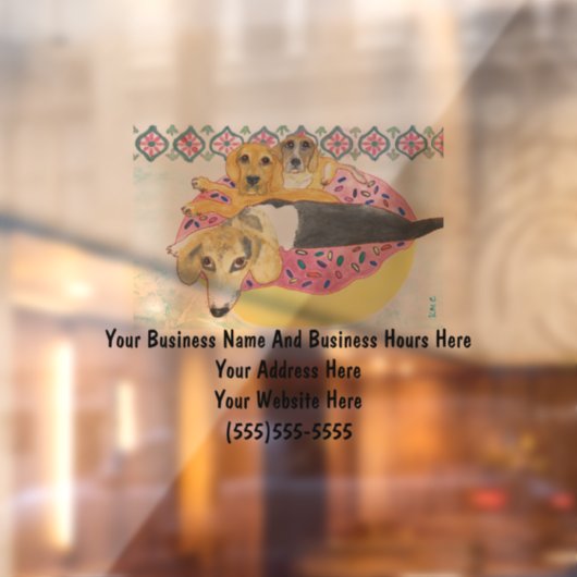 ビーグル ビジネス サイン ウィンドウ クリング フィルム ウィンドウサイン (シート2)