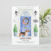 ビーグル フロントドア 引っ越しのお知らせ 招待状 (スタンド正面)