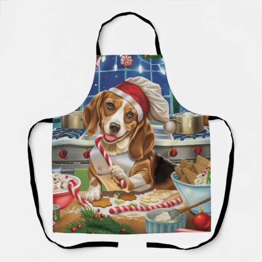 ビーグル ホリデー ベイキング: 祝祭のクリスマス エプロン (正面)