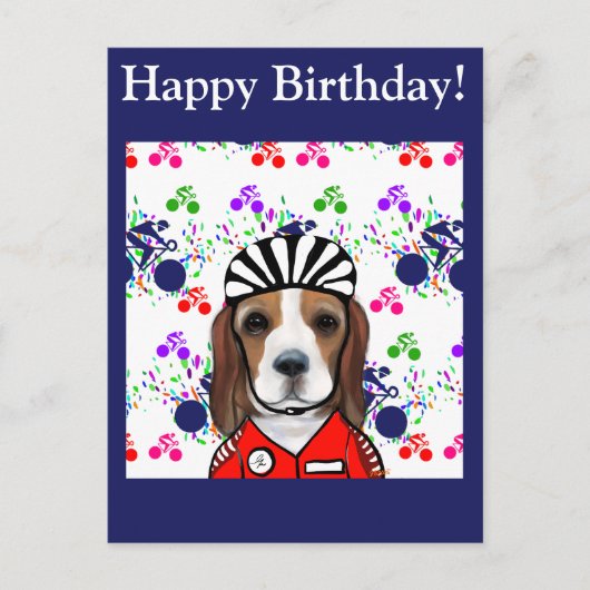 ビーグル ポストカード (正面)