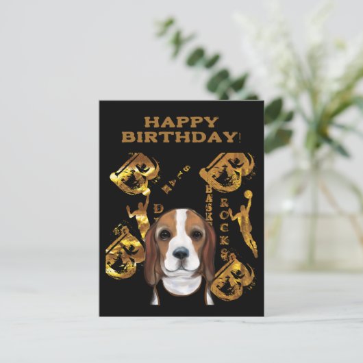 ビーグル ポストカード (スタンド正面)