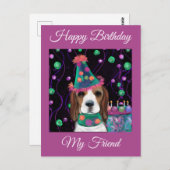 ビーグル ポストカード (正面/裏面)