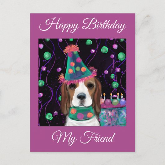 ビーグル ポストカード (正面)