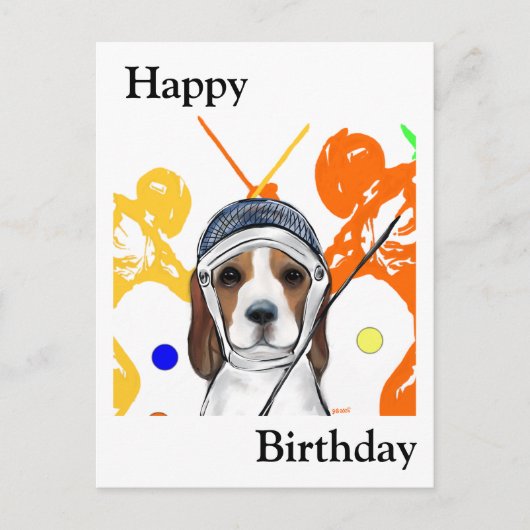 ビーグル ポストカード (正面)