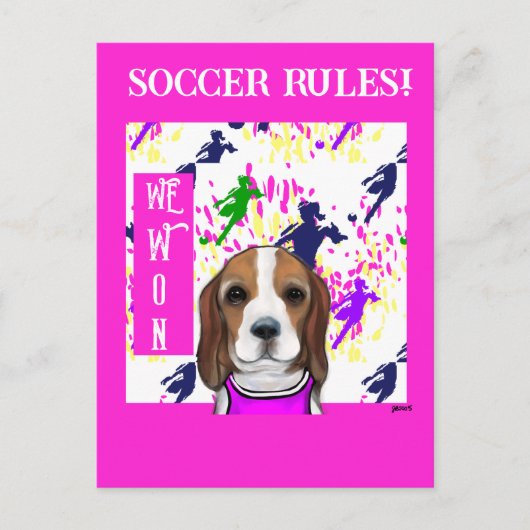 ビーグル ポストカード (正面)