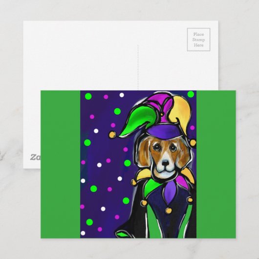 ビーグル ポストカード (正面/裏面)