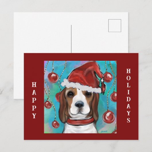 ビーグル ポストカード (正面/裏面)