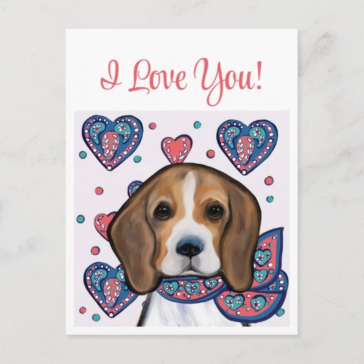 ビーグル ポストカード (正面)