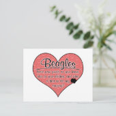 ビーグル・ポーが犬のユーモアをプリント ポストカード (スタンド正面)