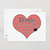 ビーグル・ポーが犬のユーモアをプリント ポストカード (正面/裏面)