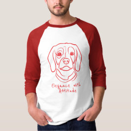 ビーグル ラインアート, 態度にエレガンス Tシャツ