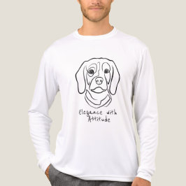 ビーグル ラインアート、態度のあるエレガンス トライブレンドTシャツ